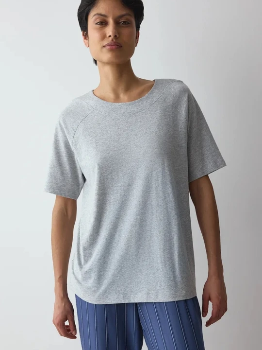Zdjęcie produktu Triumph T-shirt piżamowy damski bawełniany Mix & Match szary