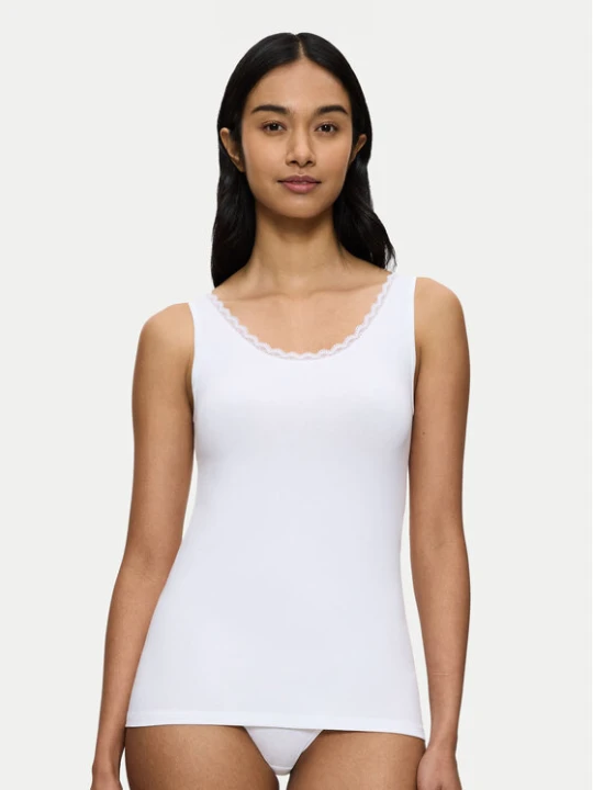 Zdjęcie produktu Triumph Top Feel Of Cotton 10224975 Biały Slim Fit