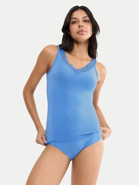 Zdjęcie produktu Triumph Top Feel Of Modal 10221637 Niebieski Slim Fit