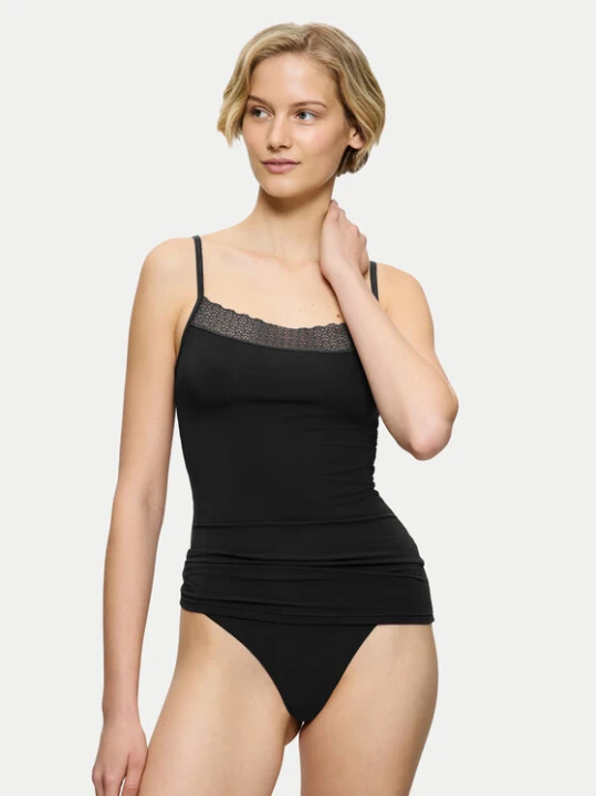 Zdjęcie produktu Triumph Top Feel Of Modal 10221654 Czarny Slim Fit