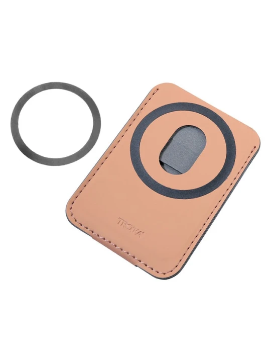 Zdjęcie produktu Troika Etui "MagSafe" w kolorze jasnobrązowym na karty - 6, 5 x 9, 5 x 5 cm rozmiar: onesize