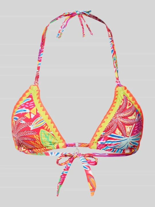 Zdjęcie produktu Trójkątny bikini z zawieszką w kształcie serca model 'BLUCO CORALBAY' Banana Moon Mocnoróżowy