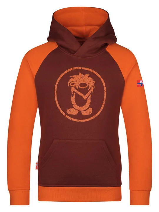 Zdjęcie produktu Trollkids Bluza "Alesund" w kolorze brązowo-pomarańczowym rozmiar: 104
