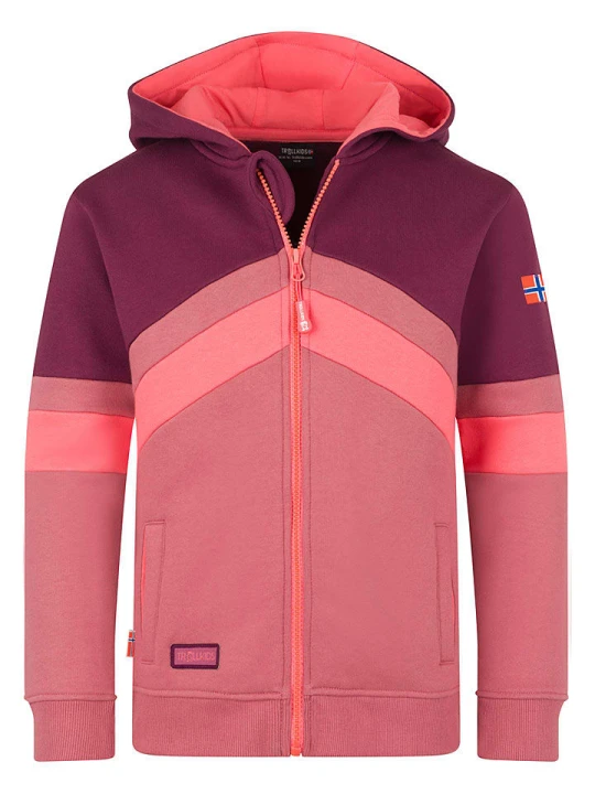 Zdjęcie produktu Trollkids Bluza "Flekkefjord" w kolorze jasnoróżowo-fioletowym rozmiar: 140