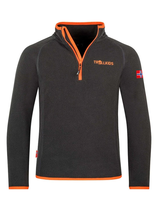 Zdjęcie produktu Trollkids Bluza polarowa "Nordland" w kolorze czarnym rozmiar: 92