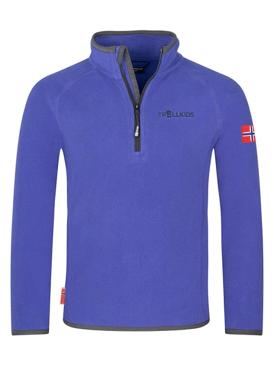 Zdjęcie produktu Trollkids Bluza polarowa "Nordland" w kolorze fioletowym rozmiar: 152