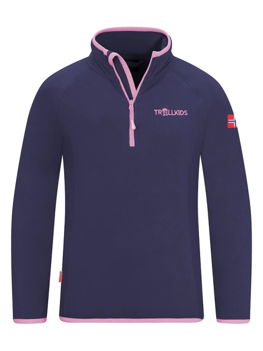 Zdjęcie produktu Trollkids Bluza polarowa "Nordland" w kolorze fioletowym rozmiar: 110