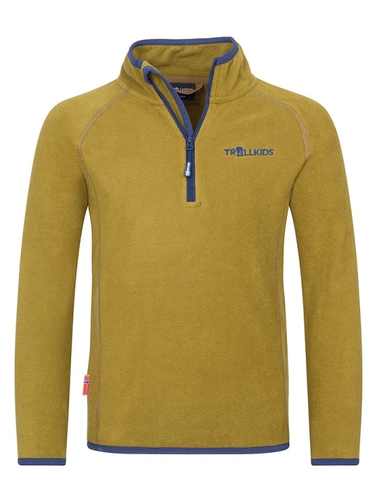 Zdjęcie produktu Trollkids Bluza polarowa "Nordland" w kolorze khaki rozmiar: 140