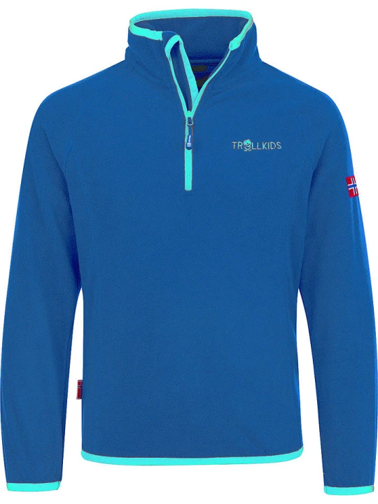 Zdjęcie produktu Trollkids Bluza polarowa "Nordland" w kolorze niebiesko-turkusowym rozmiar: 176
