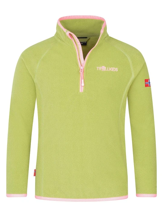 Zdjęcie produktu Trollkids Bluza polarowa "Nordland" w kolorze zielonym rozmiar: 98