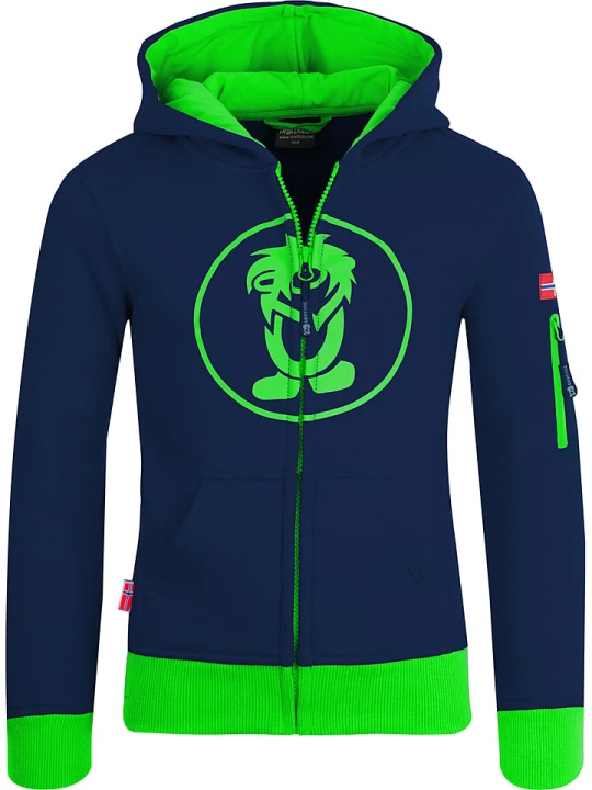 Zdjęcie produktu Trollkids Bluza "Sortland" w kolorze granatowo-zielonym rozmiar: 140