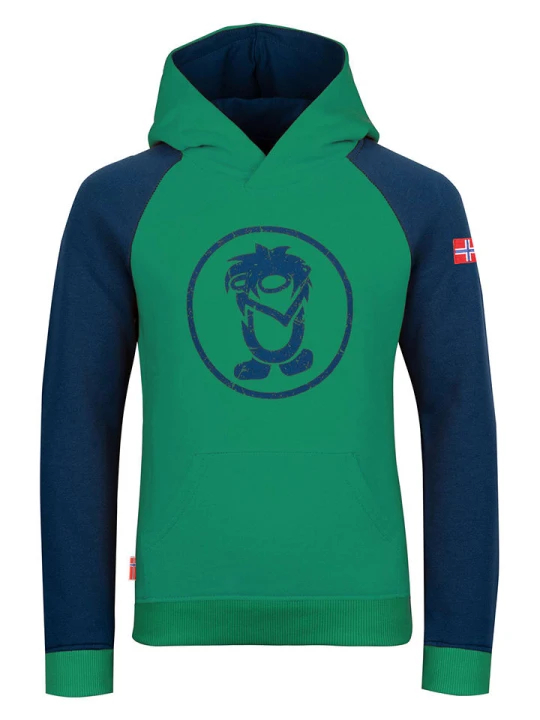 Zdjęcie produktu Trollkids Bluza "Stavanger" w kolorze granatowo-zielonym rozmiar: 110