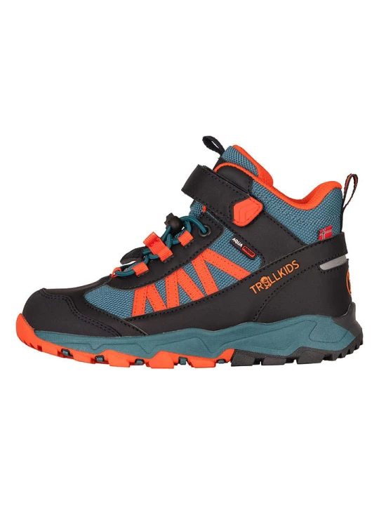 Zdjęcie produktu Trollkids Botki turystyczne "Tronfjell Hiker Mid" w kolorze morskim rozmiar: 38