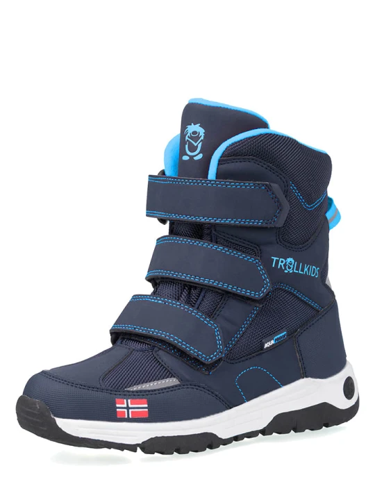 Zdjęcie produktu Trollkids Botki zimowe "Lofoten XT" w kolorze granatowo-błękitnym rozmiar: 32