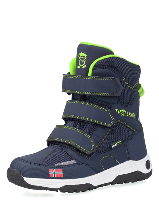 Zdjęcie produktu Trollkids Botki zimowe "Lofoten XT" w kolorze granatowo-jasnozielonym rozmiar: 34