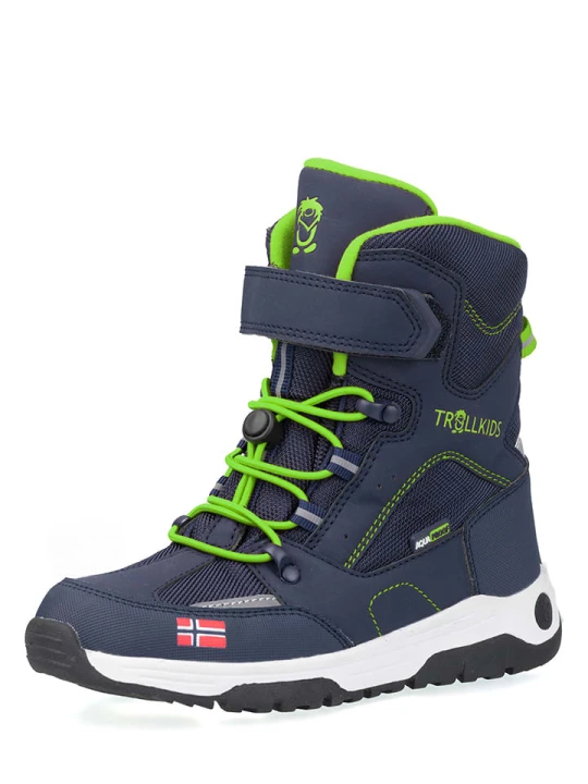Zdjęcie produktu Trollkids Botki zimowe "Lofoten XT" w kolorze granatowo-jasnozielonym rozmiar: 26