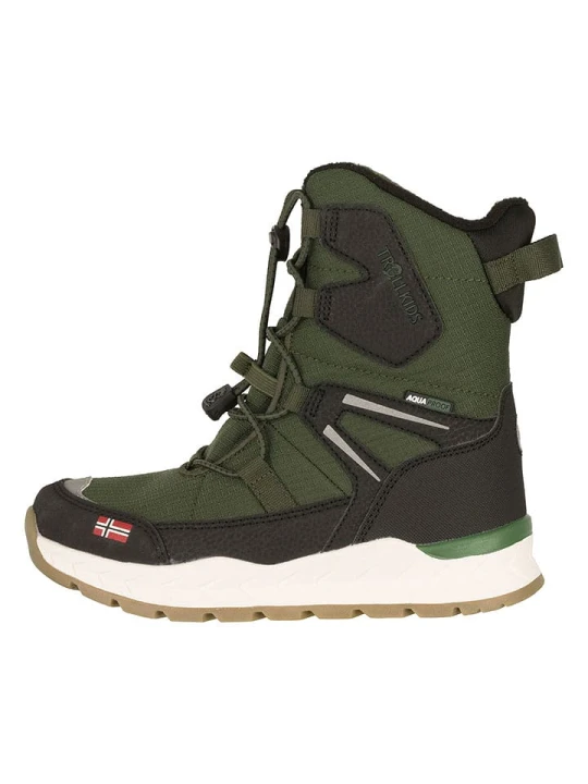 Zdjęcie produktu Trollkids Botki zimowe "Nordkapp XT" w kolorze khaki rozmiar: 35