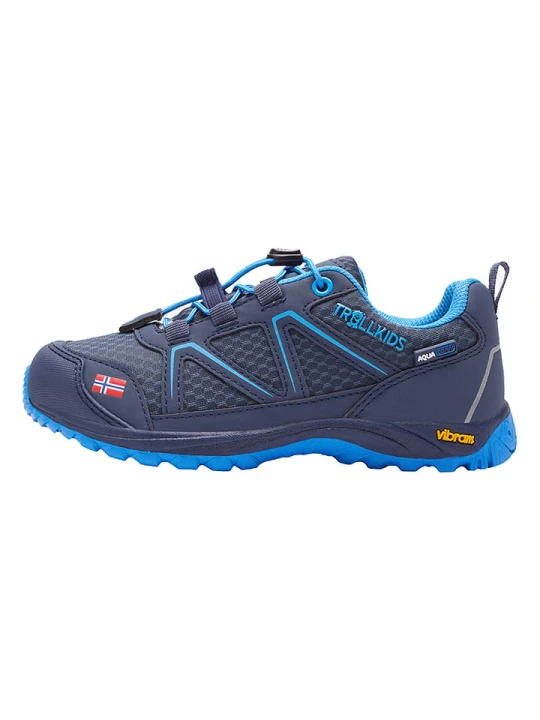 Zdjęcie produktu Trollkids Buty trekkingowe "Skarvan Hiker Low" w kolorze niebieskim rozmiar: 34
