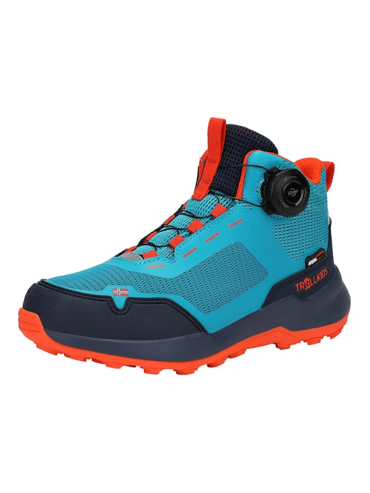Zdjęcie produktu Trollkids Buty trekkingowe "Trollfjord Low" w kolorze turkusowym rozmiar: 31