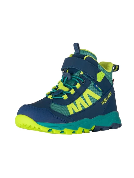 Zdjęcie produktu Trollkids Buty trekkingowe "Tronfjell" w kolorze niebiesko-zielonym rozmiar: 30