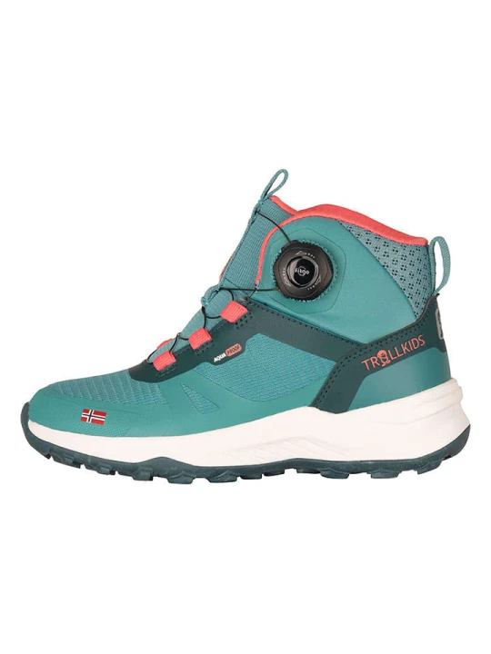 Zdjęcie produktu Trollkids Buty turystyczne "Trollfjord Mid XT" w kolorze turkusowym rozmiar: 40