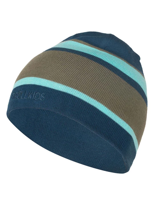 Zdjęcie produktu Trollkids Czapka beanie "Nordland" w kolorze granatowym rozmiar: 52-56 cm