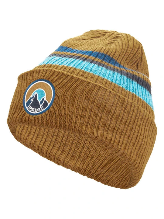 Zdjęcie produktu Trollkids Czapka beanie "Spitsbergen" w kolorze jasnobrązowym rozmiar: 52-56 cm