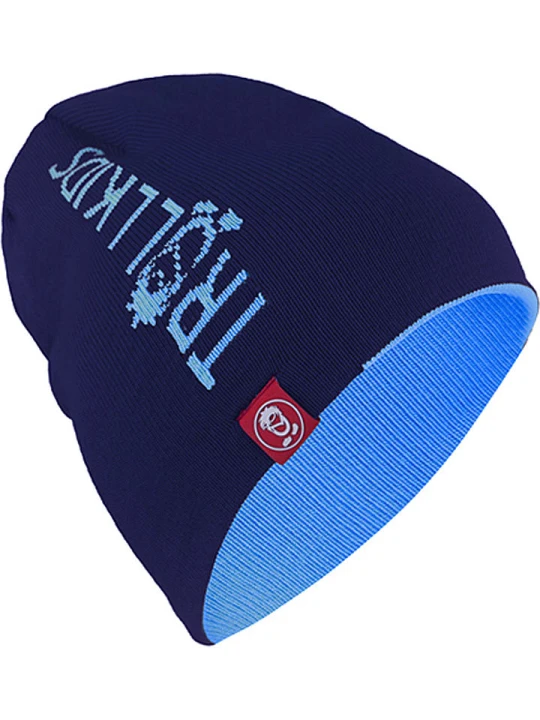 Zdjęcie produktu Trollkids Dwustronna czapka beanie "Troll" w kolorze błękitno-granatowym rozmiar: 48-52 cm