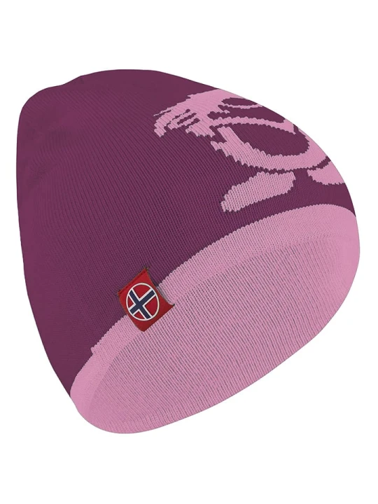 Zdjęcie produktu Trollkids Dwustronna czapka beanie "Troll" w kolorze fioletowo-jasnoróżowym rozmiar: 48-52 cm