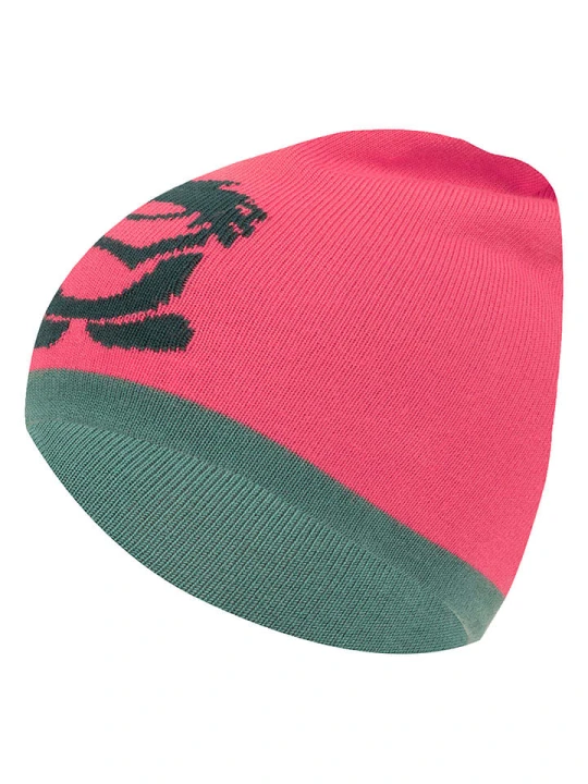Zdjęcie produktu Trollkids Dwustronna czapka beanie "Troll" w kolorze koralowo-zielonym rozmiar: 48-52 cm