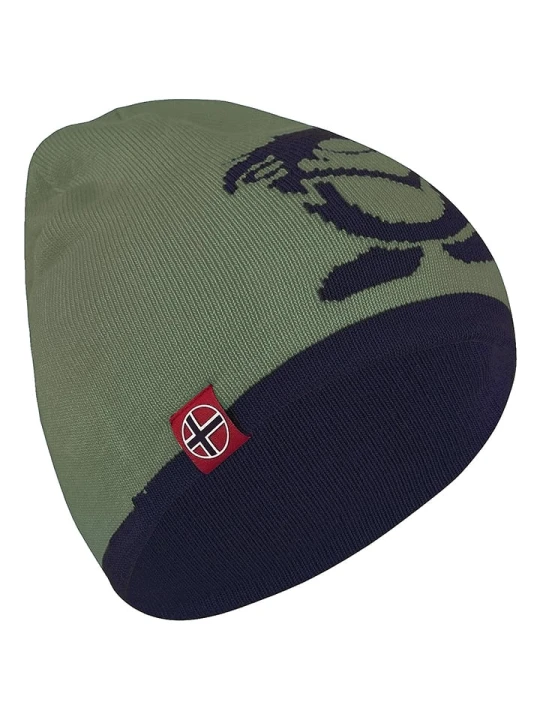 Zdjęcie produktu Trollkids Dwustronna czapka beanie "Troll" w kolorze oliwkowo-granatowym rozmiar: 52-56 cm