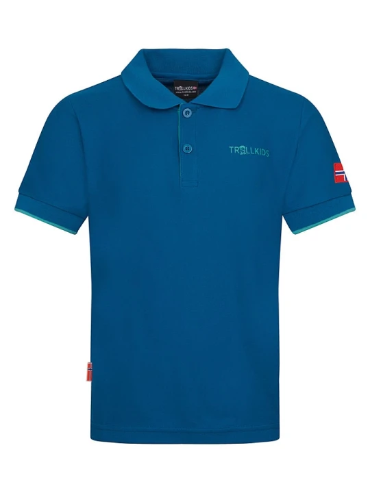 Zdjęcie produktu Trollkids Funkcyjna koszulka polo "Bergen XT" w kolorze niebieskim rozmiar: 104