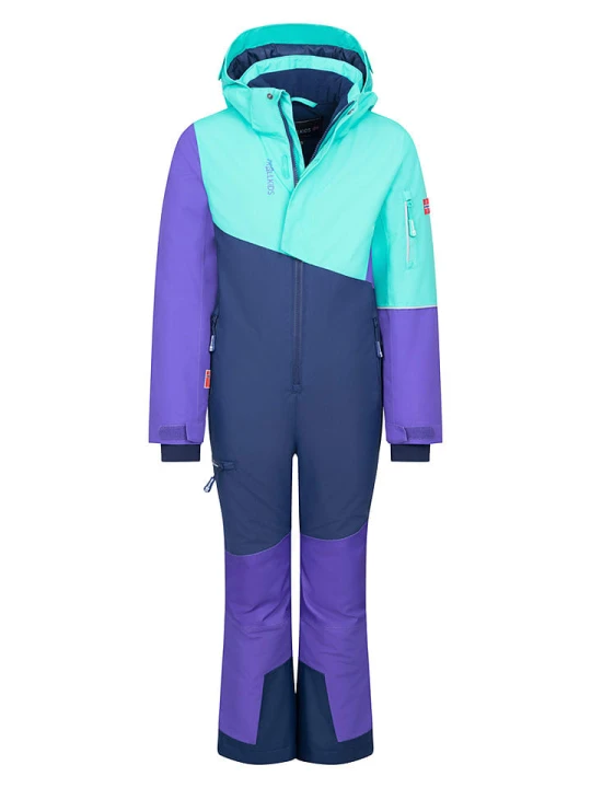 Zdjęcie produktu Trollkids Kombinezon zimowy "Hallingdal" w kolorze fioletowo-turkusowym rozmiar: 128