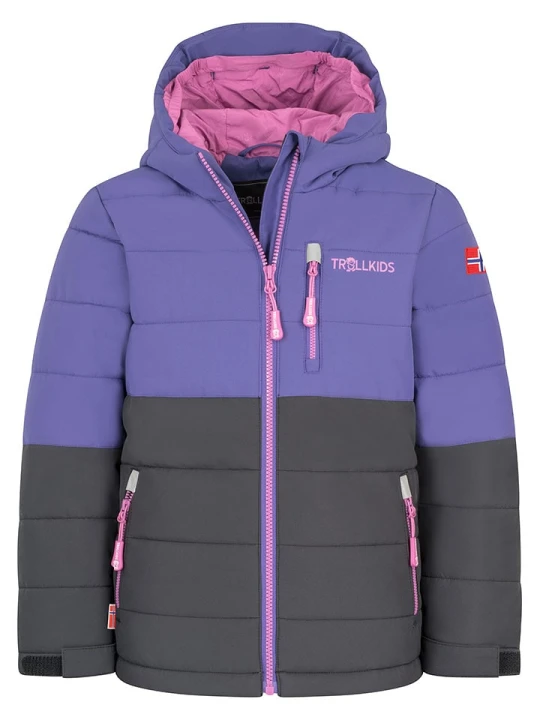 Zdjęcie produktu Trollkids Kurtka narciarska "Hemsedal" w kolorze fioletowo-czarnym rozmiar: 140