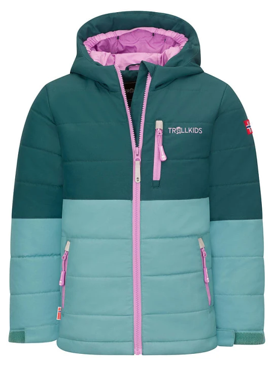 Zdjęcie produktu Trollkids Kurtka narciarska "Hemsedal XT" w kolorze zielonym rozmiar: 128