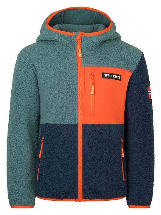 Zdjęcie produktu Trollkids Kurtka polarowa "Aurlandsfjord" w kolorze turkusowym rozmiar: 176