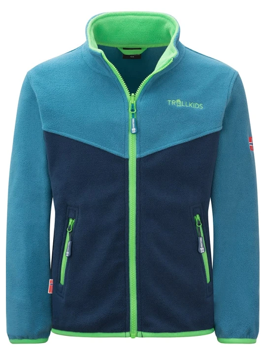 Zdjęcie produktu Trollkids Kurtka polarowa "Oppdal XT" w kolorze granatowo-niebieskim rozmiar: 176