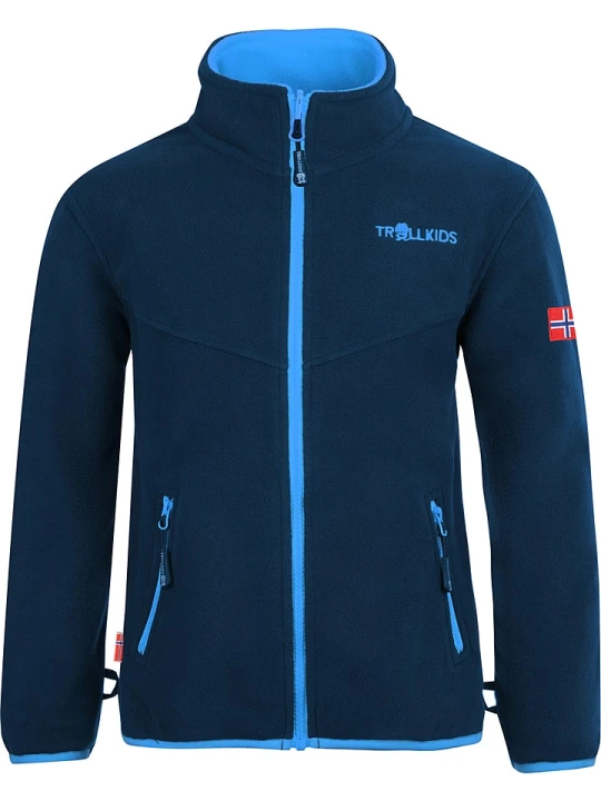 Zdjęcie produktu Trollkids Kurtka polarowa "Oppdal XT" w kolorze granatowo-niebieskim rozmiar: 110
