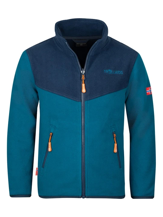 Zdjęcie produktu Trollkids Kurtka polarowa "Oppdal XT" w kolorze granatowo-niebieskim rozmiar: 176