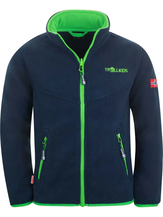 Zdjęcie produktu Trollkids Kurtka polarowa "Oppdal XT" w kolorze granatowym rozmiar: 152