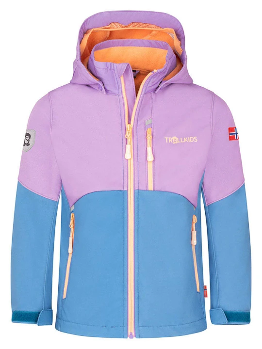 Zdjęcie produktu Trollkids Kurtka softshellowa "Balestrand" w kolorze fioletowym rozmiar: 176