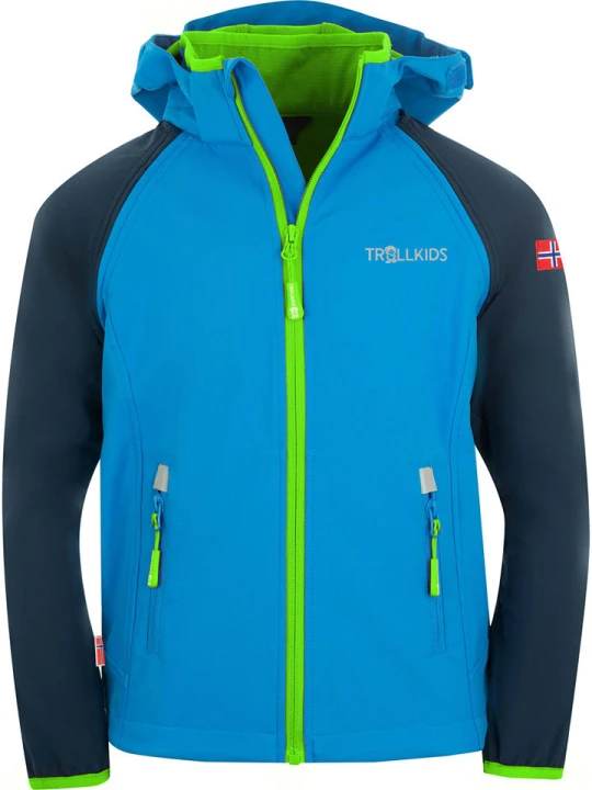 Zdjęcie produktu Trollkids Kurtka softshellowa Zipp-Off "Rondane XT" w kolorze błękitno-granatowym rozmiar: 104