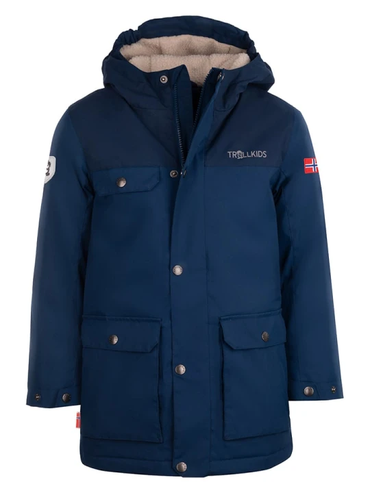 Zdjęcie produktu Trollkids Parka "Gudvangen" w kolorze granatowym rozmiar: 152