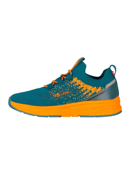 Zdjęcie produktu Trollkids Sneakersy "Balestrand" w kolorze niebiesko-pomarańczowym rozmiar: 35