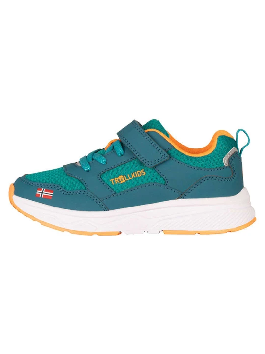 Zdjęcie produktu Trollkids Sneakersy "Haugesund" w kolorze zielono-pomarańczowym rozmiar: 29