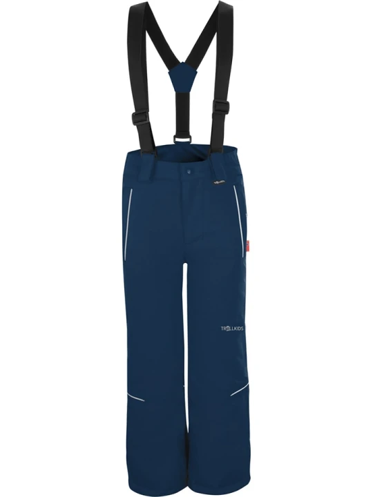 Zdjęcie produktu Trollkids Spodnie narciarskie "Holmenkollen" - Slim fit - w kolorze granatowym rozmiar: 152