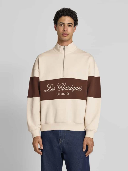 Zdjęcie produktu Troyer o kroju oversized z czystej bawełny model 'LES CLASSIQUES' Only & Sons Złamany biały