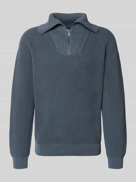 Zdjęcie produktu troyer o kroju regular fit z czystej bawełny model 'PIGMENT DYE' ARMEDANGELS Granatowy