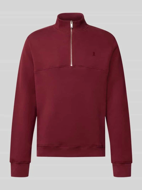 Zdjęcie produktu troyer o kroju regular fit z czystej bawełny model 'WAARLO' ARMEDANGELS Wiśniowy