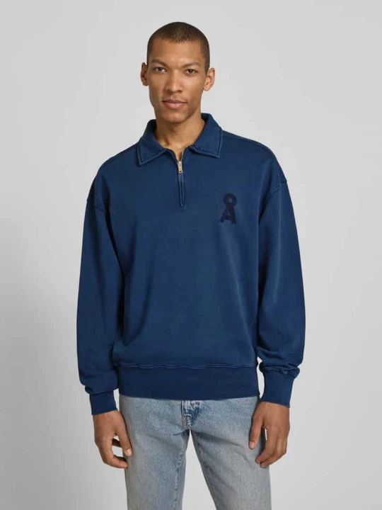 Zdjęcie produktu Troyer o kroju relaxed fit z czystej bawełny ekologicznej model 'ICONIC Å GMT' ARMEDANGELS Granatowy